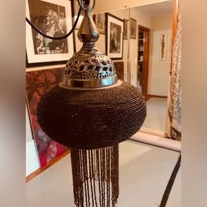 Beaded Bohemian Hanging Lamp